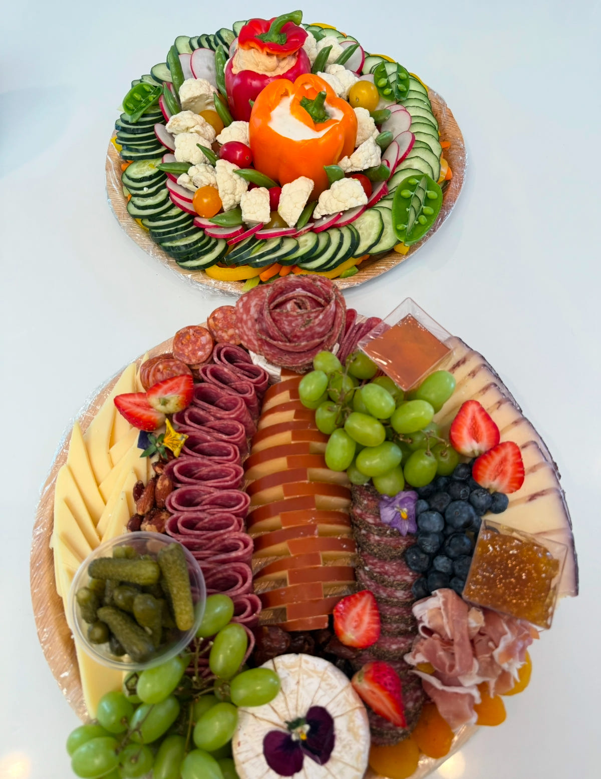 Charcuterie and fruit combo for dockside delivery in Newport Beach Harbor