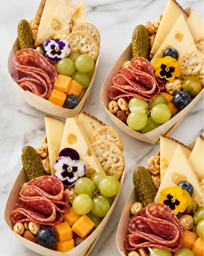 Mini Boats | Individual Charcuterie & Crudité | OC Charcuterie Boards Newport Beach